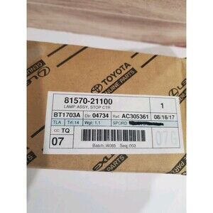 Genuine Toyota Scion tC LED 3rd Brake Light Center High Mount Lamp 81570-21100